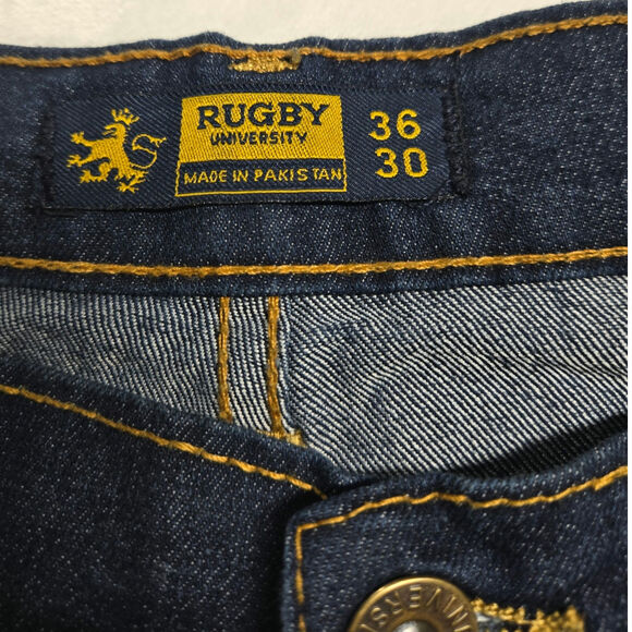 Rugby University‎ Jeans Men 36 x 30 Straight Stretch Blue Denim - Picture 3 of 10